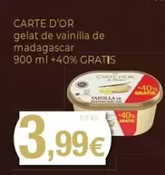 Oferta de Carte D'Or - Gelat De Vainilla De Madagascar por 3,99€ en Keisy