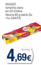 Oferta de OLI - Massó Tonyina Clara En Oli D'oliva por 4,69€ en Keisy
