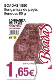 Oferta de Boadas -  1880 Llonganissa De Pagès Llenques por 1,65€ en Keisy