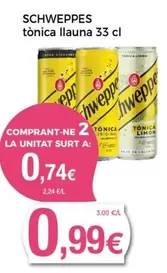 Oferta de Schweppes - Tónica por 0,99€ en Keisy