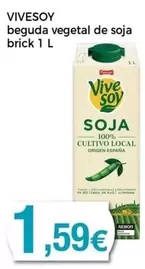 Oferta de Pascual - ViveSoy Beguda Vegetal De Soja por 1,59€ en Keisy