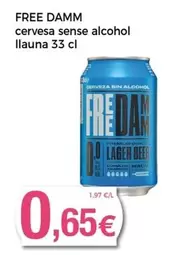 Oferta de Free Damm - Cervesa Sense Alcohol Llauna por 0,65€ en Keisy