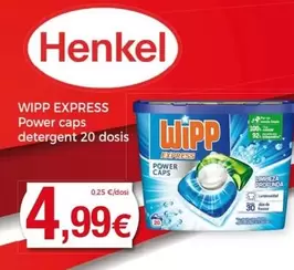 Oferta de Henkel - Express Power Caps Detergent 20 Dosis por 4,99€ en Keisy