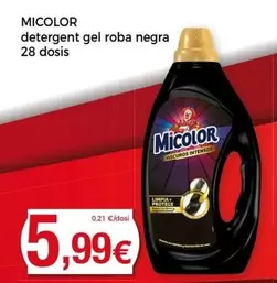Oferta de Micolor - Detergent Gel Roba Negra por 5,99€ en Keisy
