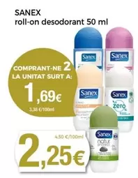 Oferta de Sanex - Roll-On Desodorant por 2,25€ en Keisy