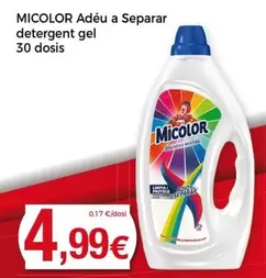 Oferta de Micolor - Adéu A Separar Detergent Gel por 4,99€ en Keisy