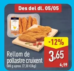 Oferta de Rellom De Pollastre Cruixent por 3,65€ en ALDI
