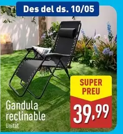 Oferta de Gandula Reclinable por 39,99€ en ALDI