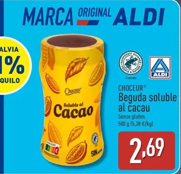 Oferta de Choceur - Beguda Soluble Al Cacau  por 2,69€ en ALDI