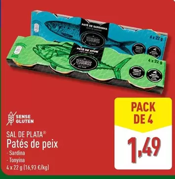 Oferta de Sal De Plata - Pates De Peix por 1,49€ en ALDI