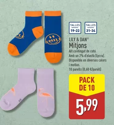 Oferta de Lily & Dan - Mitjons por 5,99€ en ALDI