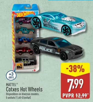 Oferta de Mattel - Cotxes Hot Wheels por 7,99€ en ALDI
