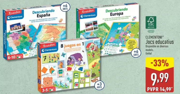 Oferta de Clementoni - Jocs Educatius  por 9,99€ en ALDI