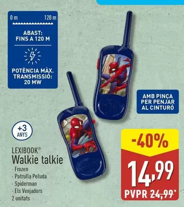 Oferta de Lexibook - Walkie Talkie por 14,99€ en ALDI