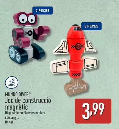 Oferta de Mundo Diver - Joc De Construccio Magnetic por 3,99€ en ALDI