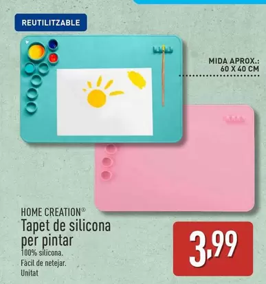 Oferta de Home Creation - Tapet De Silicona Per Pintar por 3,99€ en ALDI