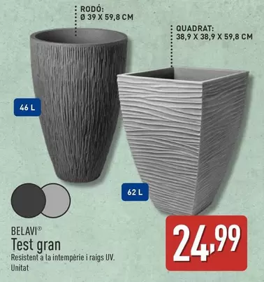 Oferta de Belavi - Test Gran por 24,99€ en ALDI
