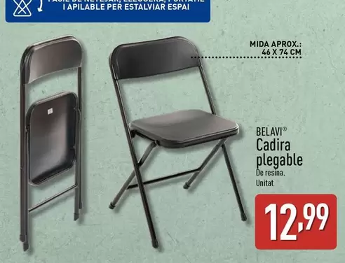 Oferta de Belavi - Cadira Plegable por 12,99€ en ALDI