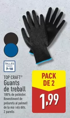Oferta de Top Craft - Guants De Treball por 1,99€ en ALDI