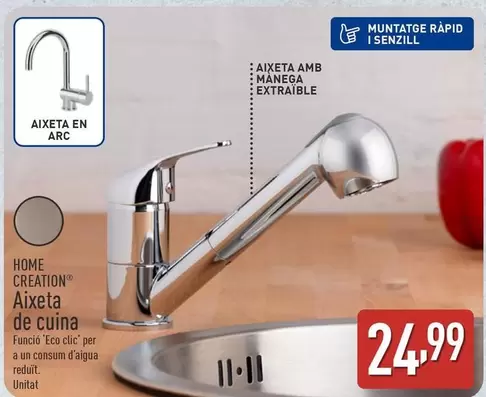 Oferta de Home Creation - Aixeta De Cuina por 24,99€ en ALDI