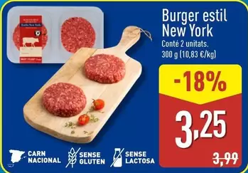 Oferta de Burger Estil New York por 3,25€ en ALDI