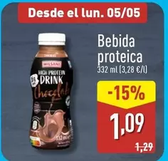 Oferta de Milsani - Bebida Proteica por 1,09€ en ALDI