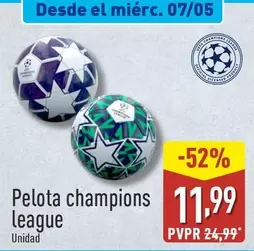 Oferta de Pelota Champions League por 11,99€ en ALDI