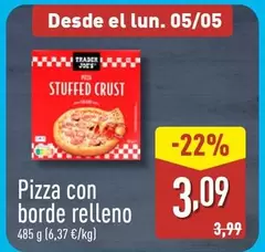 Oferta de Pizza Con Borde Relleno por 3,09€ en ALDI
