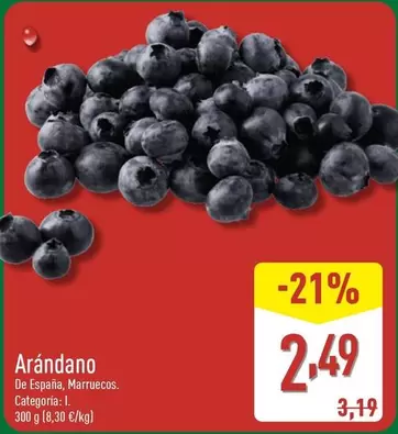 Oferta de Arándano por 2,49€ en ALDI