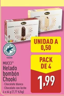 Oferta de Mucci - Helado Bombón Chooki  por 0,5€ en ALDI