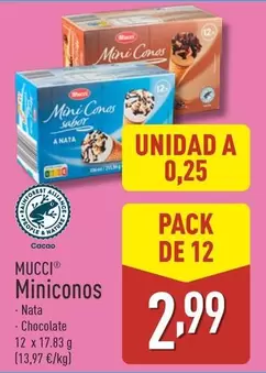Oferta de Mucci - Miniconos por 2,99€ en ALDI