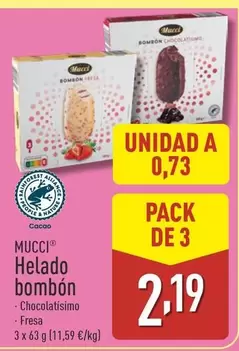 Oferta de Mucci - Helado Bombon por 0,73€ en ALDI