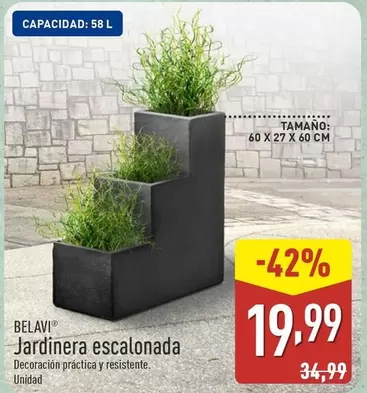 Oferta de Belavi - Jardinera Escalonada por 19,99€ en ALDI