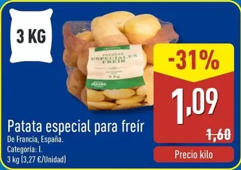 Oferta de Patata Especial Para Freir por 1,09€ en ALDI