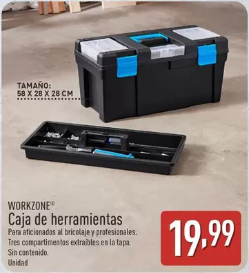 Oferta de Workzone - Caja De Herramientas por 19,99€ en ALDI