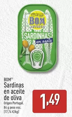 Oferta de Sardinas En Aceite De Oliva por 1,49€ en ALDI