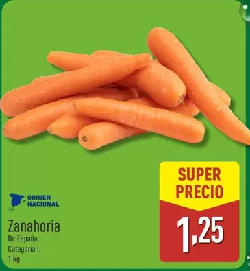 Oferta de Zanahoria por 1,25€ en ALDI