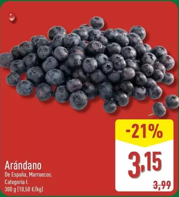 Oferta de Arándano por 3,15€ en ALDI