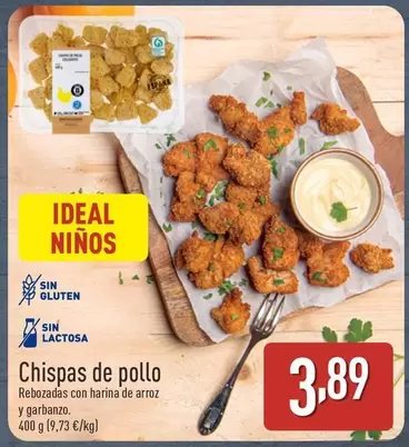 Oferta de Chispas De Pollo por 3,89€ en ALDI