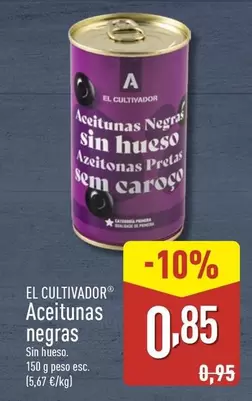 Oferta de El Cultivador - Aceitunas Negras por 0,85€ en ALDI
