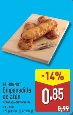 Oferta de El Horno - Empanadilla De Atun por 0,85€ en ALDI