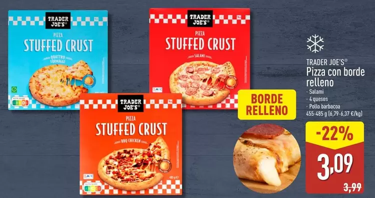 Oferta de Trader Joe´s - Pizza Con Borde Relleno por 3,09€ en ALDI
