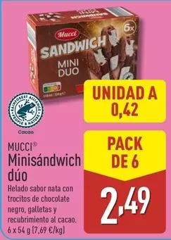 Oferta de Mucci - Minisandwich Duo por 0,42€ en ALDI