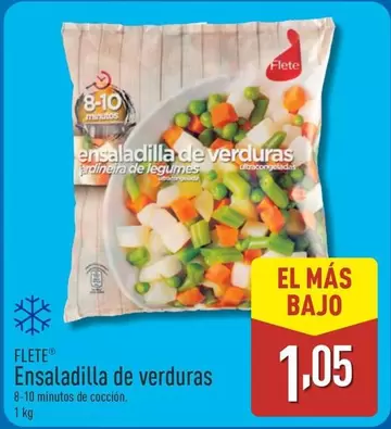 Oferta de Flete - Ensaladilla De Verduras por 1,05€ en ALDI