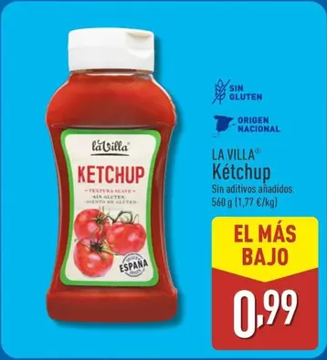 Oferta de La Villa - Ketchup por 0,99€ en ALDI