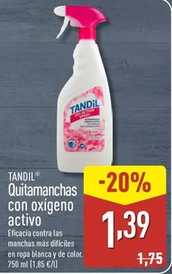 Oferta de Tandil - Quitamanchas Con Oxígeno Activo por 1,39€ en ALDI