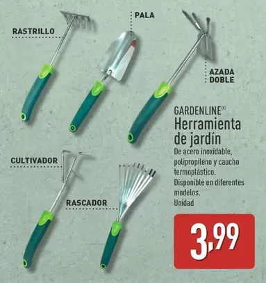 Oferta de Gardenline - Herramienta De Jardin por 3,99€ en ALDI