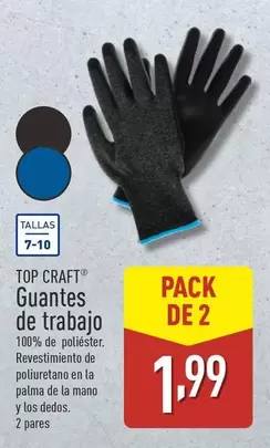 Oferta de Top Craft - Guantes De Trabajo por 1,99€ en ALDI