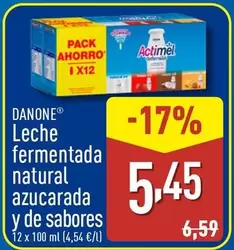 Oferta de Danone - Leche Fermentada Natural Azucarada Y De Sabores por 5,45€ en ALDI