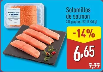 Oferta de Solomillos De Salmon por 6,65€ en ALDI